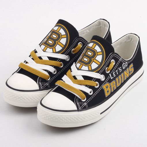 Women's Boston Bruins Repeat Print Low Top Sneakers 003 Women's Boston Bruins Repeat Print Low Top Sneakers 003